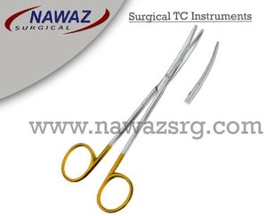 La mejor calidad personalizada de acero inoxidable Toennis Adson Scissor TC Curved 16cm TUNGSTEN Scissor Instrumentos quirúrgicos - Product Image 2