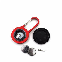Senter Carabiner Mini Portabel, Senter COB LED Gantungan Kunci 3 Mode Pencahayaan Senter LED