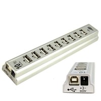 Concentradores de 10 puertos USB 2,0 Concentrador de cables de datos de alta velocidad con 10 puertos para una transferencia de datos más rápida