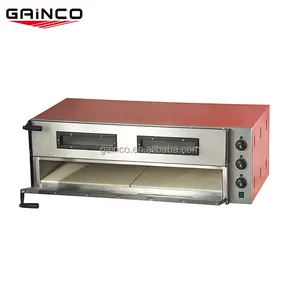 Snack Machine 6kw indoor commercial stainless steel double decker Electric pizza oven /Electric pizza bread oven