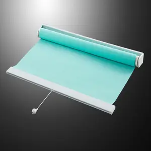 Replacement Fabric Roller Blinds Easy Control Spring Roller Blinds With Sunscreen Fire Proof Fabric