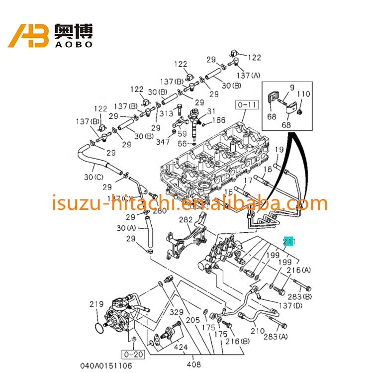 4JJ1 Injection Pump Common Rail for Excavators 8-98011888