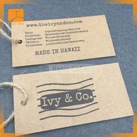 Logo personnalisé de luxe imprimé, étiquette de prix en papier artisanal, pour vêtements et sacs, 1000 pièces