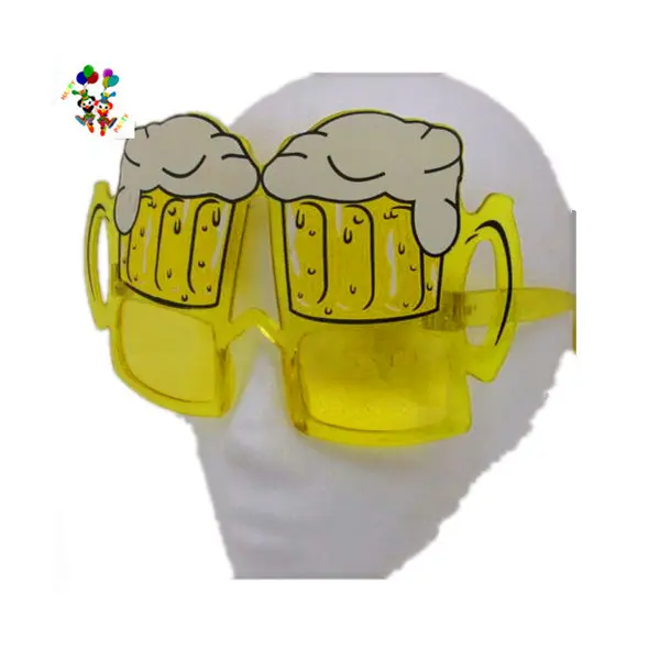 Cheap Plastic Party Sunglasses Cheap Plastic Novelty Yellow Color Funny Beer Cup Shape Party Sunglasses HPC-0678