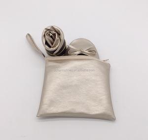 女性のゴールドバレエフラットは、パーティーダンス、プロモーションギフト、バッグ付きの結婚式のためのバレリーナシューズをロールアップします - Product Image 2