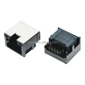 低调rj45 Smt小型Rj45 连接器嵌入式Pcb jack带灯Mid Mount rj45 连接器