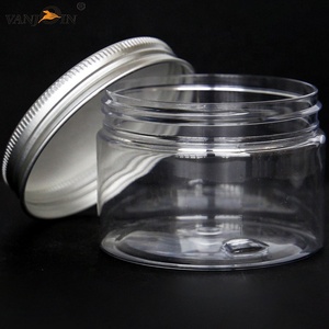 Stoples Plastik Profil Rendah <span class=keywords><strong>8</strong></span> <span class=keywords><strong>Oz</strong></span> 10 <span class=keywords><strong>Oz</strong></span> 12 <span class=keywords><strong>Oz</strong></span> 16 <span class=keywords><strong>Oz</strong></span> 20 <span class=keywords><strong>Oz</strong></span> Wadah Plastik Makanan Hewan Peliharaan dengan Tutup Botol Silinder PET Jar + PP Cap