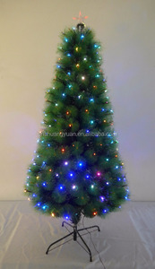 Albero ottico in fibra d'oro lucido di vendita calda, albero di natale in fibra di fiori di prugna blu - Product Image 3
