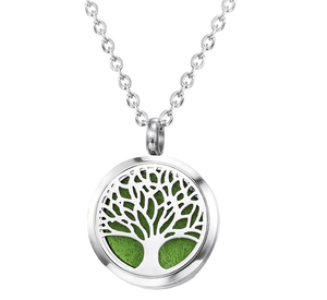Premium Olio Essenziale di Aromaterapia Diffusore Collana Del Pendente Del Locket Tree of Life Ciondolo con Catena e Lavabile Pad - Product Image 1