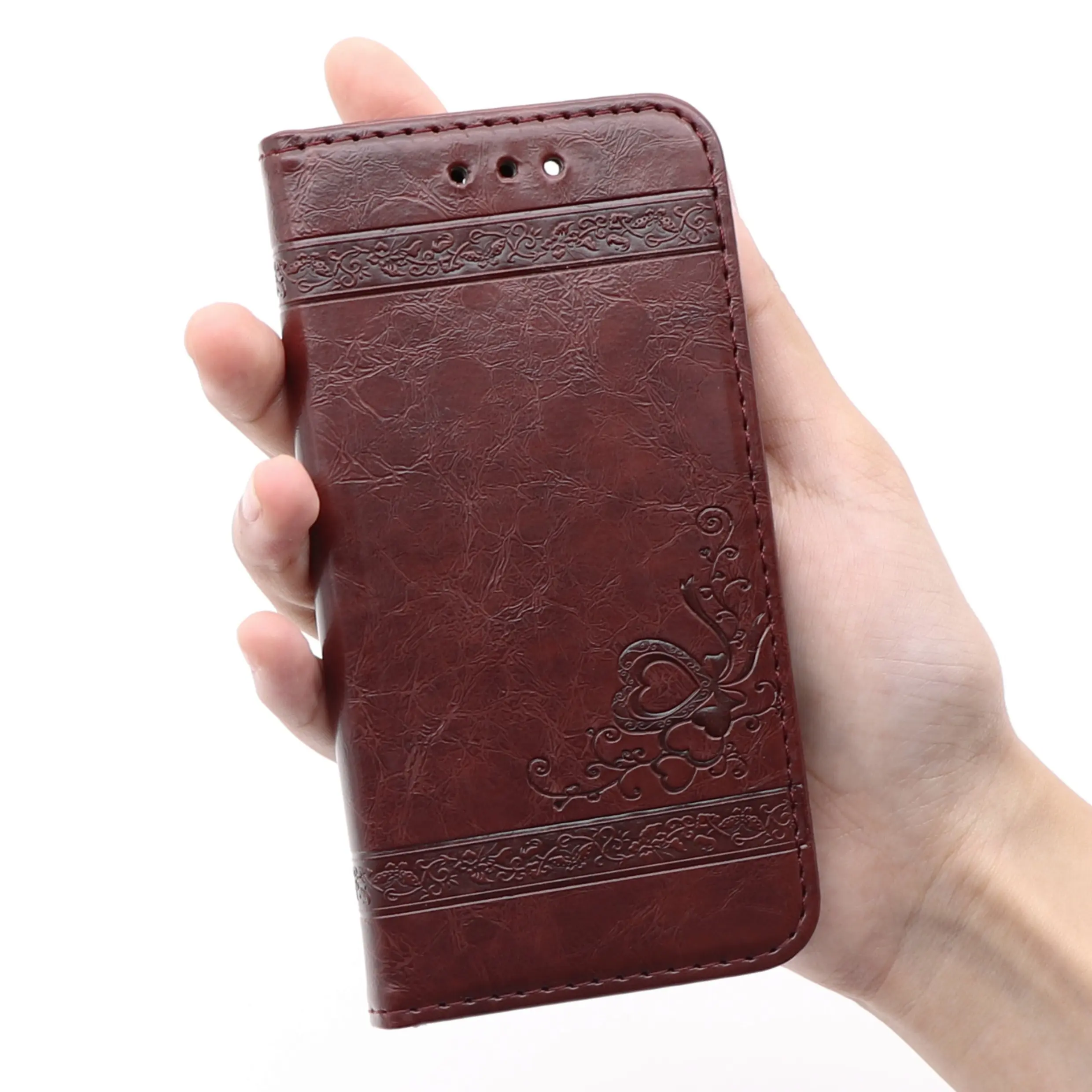 9 kleur PU Flip Leather Magnetische Wallet Mobiele Telefoon Case Met Card Slot voor iPhone 4/5/6 /6 plus/7/7 plus/8/8 plus/X/Xs/XR/ X Max