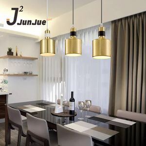 2017 moderno nuovo design elettrolitico hollow oro <span class=keywords><strong>paralume</strong></span> e14 ciondolo appeso luce - Product Image 5