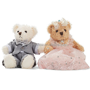 Urso de pelúcia macia, brinquedo de pelúcia bonito para casal, urso de pelúcia personalizado, noiva e noivo, dia dos namorados, brinquedo de pelúcia
