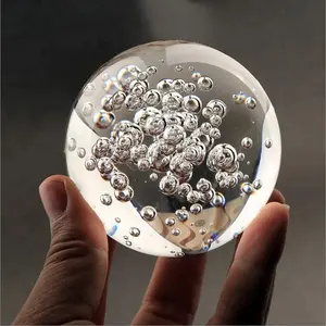 批发 60毫米 80毫米 100毫米 150毫米透明玻璃圣诞 3d 水晶球礼品装饰 K9 水晶泡沫玻璃球