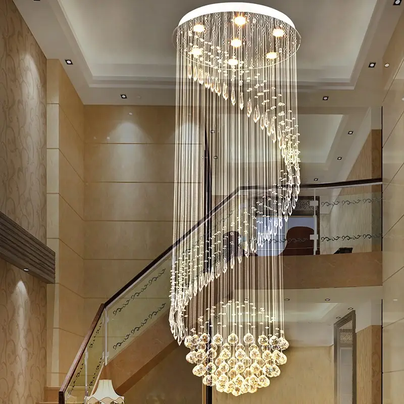 Lusso moderno classico hotel applicazione lobby a filo montaggio lampadari di cristallo