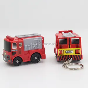 Led sleutelhanger zaklamp rode brandweerwagen vrachtwagen sleutelhanger licht geluid