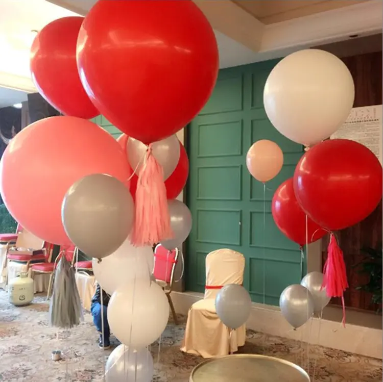 36 Inch Round Giant Latex Balloon Bridal Shower Balloon Decor Party Decor White Wedding Decor Gender Reveal Balloon