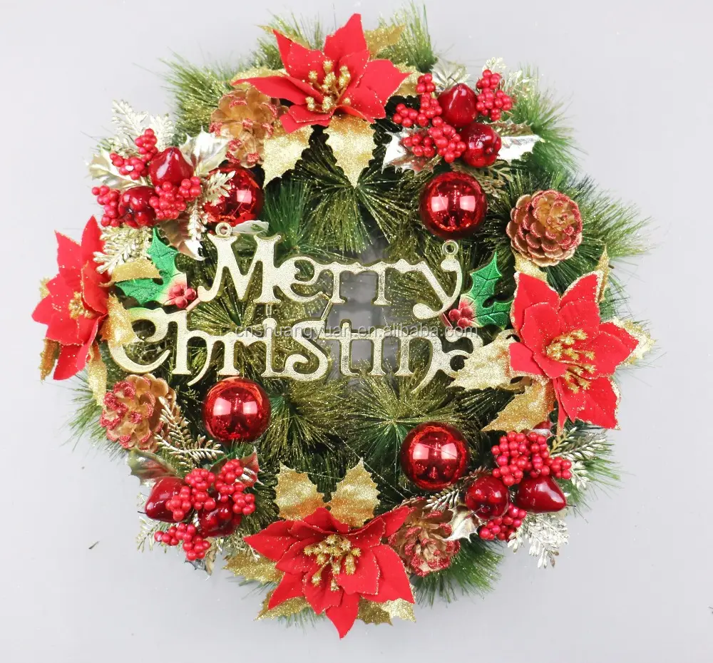 Decoratieve Xmas Krans Met Kerst Woorden Voor Kerst Decoratie