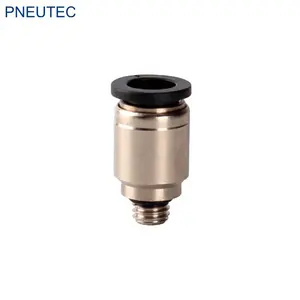 POC3-M3C brass nickel plated straight male compact miniature brass gas pipe push fit plumbing fittings