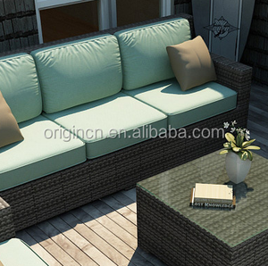 5 plazas al aire libre con forma de cubo clásico rattan, sofá y mesa de café muebles de jardín chino - Product Image 3
