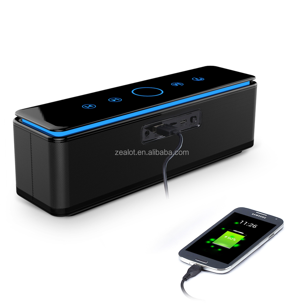 タッチコントロールBluetoothワイヤレススピーカー4ドライバーLEDバー