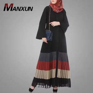 Fashion Style Muslim Women Casual Abaya Top Grade Pleated Kaftan Dress Latest Pakistani Designs Islamic Long Clothing