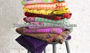 <b>Indian</b> Best Quality Vintage Sari Kantha <b>Quilt</b> - Product Image 2