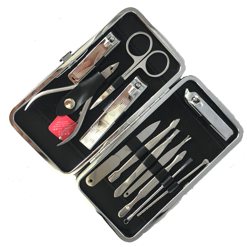 OEM de haute qualité 7 pcs de poche en métal manucure ensemble Hommes Voyage Toilettage Kit