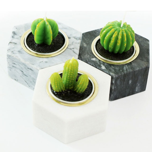 Недорогой Уникальный шестиугольный мраморный подсвечник для церкви, свадебные белые керамические подсвечники