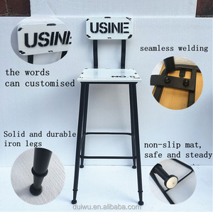 قبول مخصص صناعي مصنوع يدويًا أثاث آشلي المعدني المتوقف كراسي بار عالية - Product Image 6