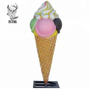 Shop decoration large fiberglass ice cream for sale