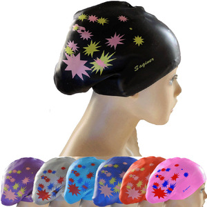 100% silikon Wasserdicht Schwimmen Mütze Hut für Frauen lange haar - Product Image 1