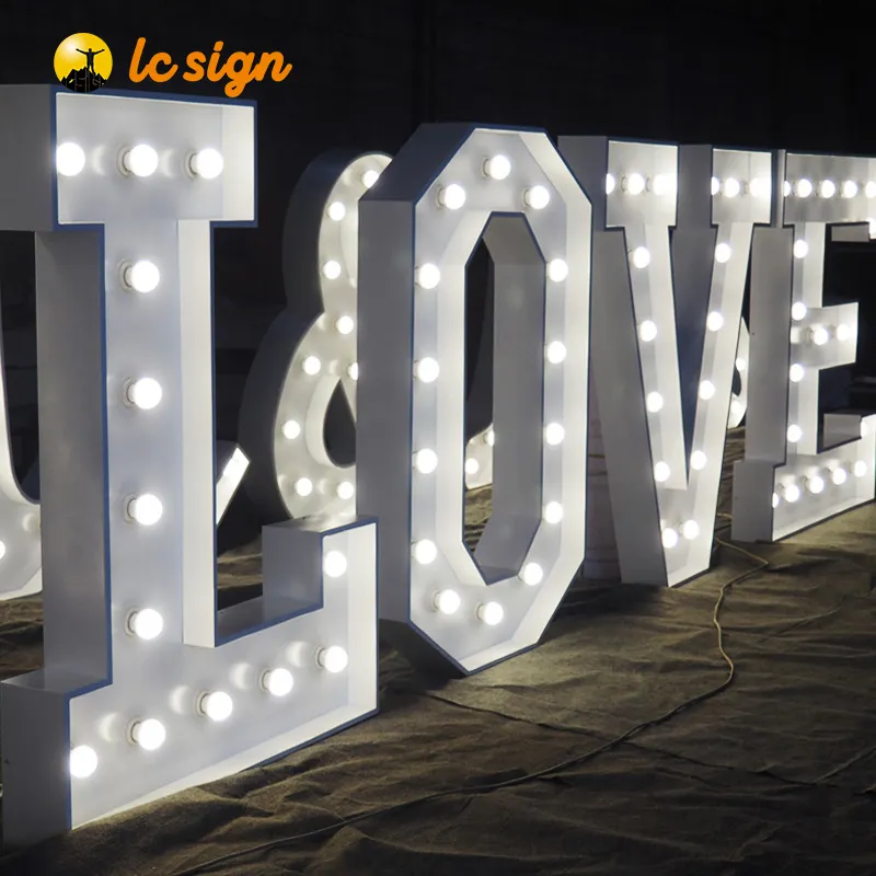Super bright outdoor waterproof metal acrylic marquee led letters large alphabet letters /signs