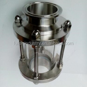 Acier inoxydable triclamp inline conduite <span class=keywords><strong>de</strong></span> <span class=keywords><strong>vue</strong></span> en verre avec protéger carré net - Product Image 1