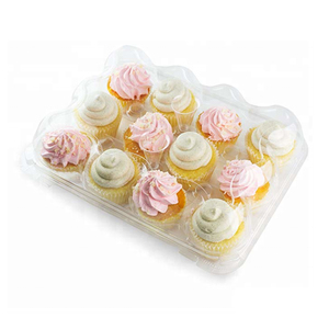 En gros En Plastique Transparent 12 Boîtes de Cupcake Emballage