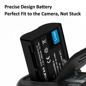 KingMa EN-EL15 バッテリー（2個パック）+ デュアル充電器（ニコン EN-EL15、D750、D7000、D7100、D7200、D600、D610、D800、D800E、V1対応） - Product Image 4