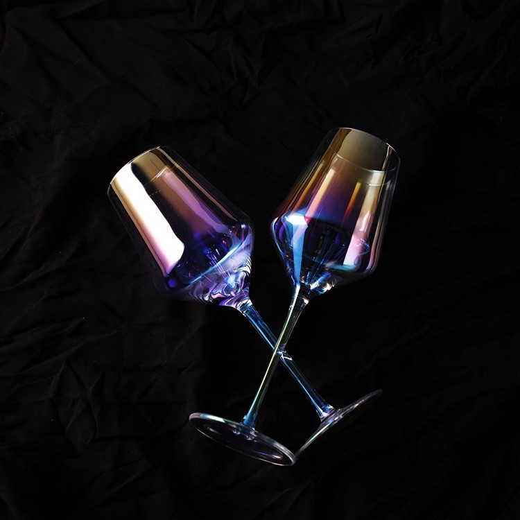 16oz Wholesale Color Glasses Goblet  Salute White wine glass Rainbow  Wine Glasses