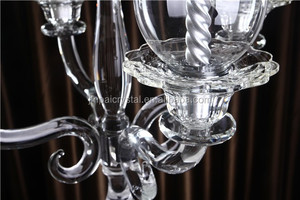 <span class=keywords><strong>Bianco</strong></span> 5 braccio candelabri di cristallo di nozze candeliere per tavola di nozze centrotavola - Product Image 2