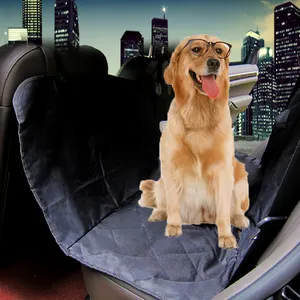 Capa de assento de carro impermeável de oxford, capa preta de assento de carro de cachorro