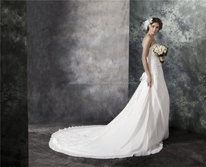 Elegante FUERA del hombro vestido de novia de Encaje vestido de novia con cuentas de baile vestidos AS29301 - Product Image 1