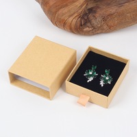 Boîte à Bijoux en Papier à Tiroir Personnalisé Bracelet Collier Bagues Boucles d'Oreilles Pendentifs Boîte d'Emballage de Bijoux avec Éponge