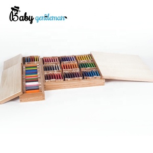 Set di Tavolette Colorate in Legno Montessori, Ausilio Didattico per il Riconoscimento dei Colori per Bambini con Scatola di Conservazione Z12074F - Product Image 3