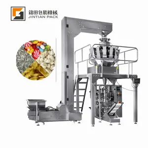 Fully automatic packing corn snack chips bag snacks puffed popcorn packaging machine