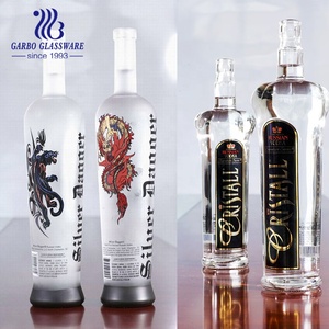 Minibotella de vidrio transparente con tapa para whisky, alta calidad, venta al por mayor - Product Image 2