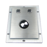 Souris industrielle robuste à bille roulante en métal à montage sur panneau avec boule de 38mm de diamètre