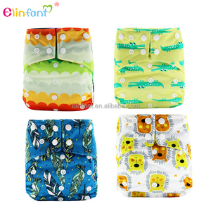 Pañal de bebé de bambú Elinfant gamuza impermeable ajustable súper suave AI2 pañal de tela de bebé de noche rápido seco - Product Image 3