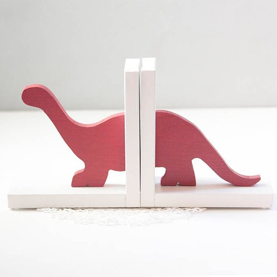 Modern Nursery Decor Kids Dinosaur wooden Bookends