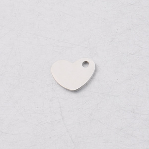 7.5x10mm jóias banhadas a ouro, aço inoxidável, pequeno, branco, alta polida, diy, pulseira, colar, amor, coração, charme - Product Image 5