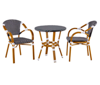 Table et chaises de café modernes portables en métal pour la maison, salon, meubles