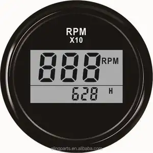 52mm VDO Numérique MotorcycleTachometer RPM Jauge 9990 RPM Avec Compteur Horaire Avec Rétro-Éclairage