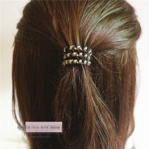 100 pièces/lot, élastique à cheveux en métal punk <span class=keywords><strong>de</strong></span> haute qualité, <span class=keywords><strong>fil</strong></span> téléphonique enroulé, élastique à cheveux <span class=keywords><strong>de</strong></span> 5 cm, bandeau pour cheveux, porte-queue <span class=keywords><strong>de</strong></span> cheval, <span class=keywords><strong>bracelet</strong></span> - Product Image 4